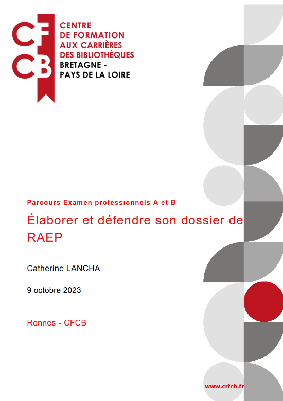 Élaborer et défendre son dossier de RAEP | Centre de Formation aux ...