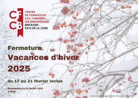 Affiche fermeture vacances de février 2025