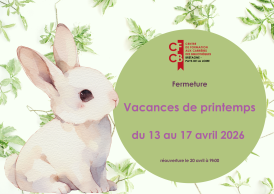 Affiche fermeture vacances de printemps 2026