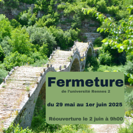 Fermeture du 29 mai au 1er juin 2025