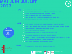 Programme de formation  Mai - Juin - Juillet 2023