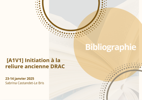  Visuel Bibliographie Initiation à la reliure ancienne